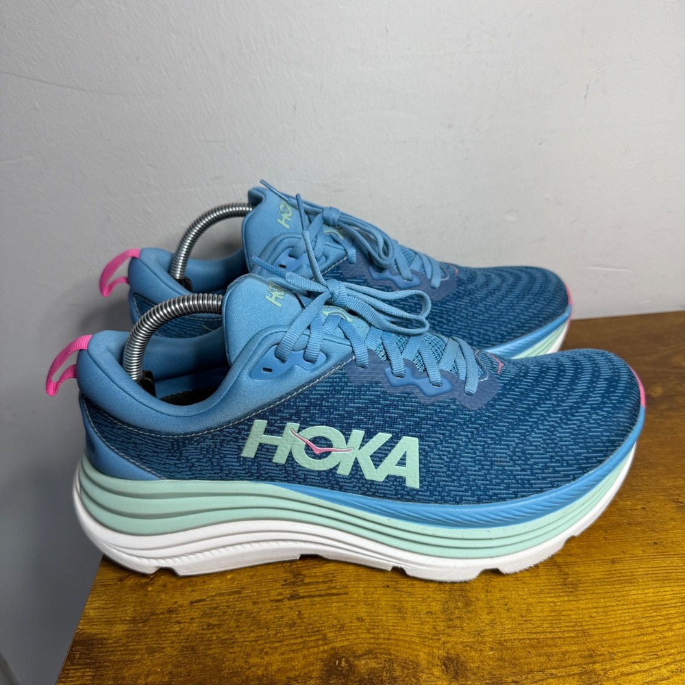 Hoka Gaviota 5 Running Shoes Womens Size 10 Blue Aqua Pink 1134235 ALJ